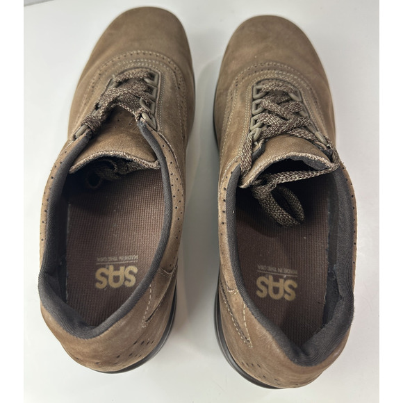 SAS Walk Easy Walking Shoes Women's US 9.5 M Brown Suede Lace Up Comfort USA - Picture 10 of 12
